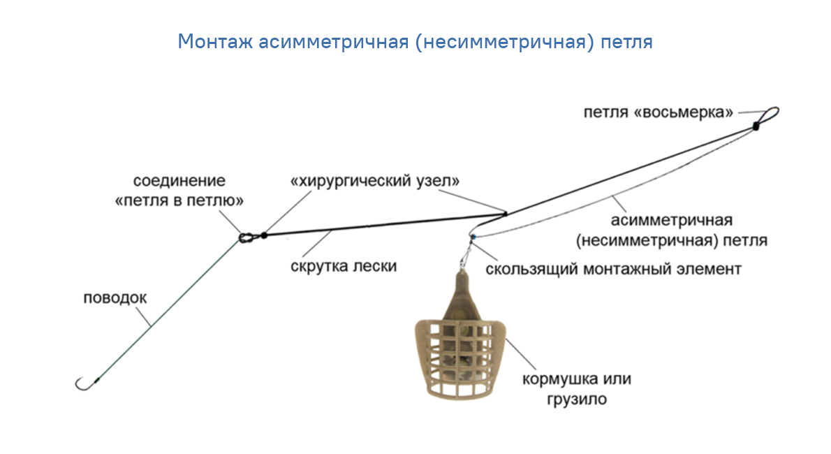 Несимметричная петля для фидера: как вязать, преимущества и недостатки :: syl.ru