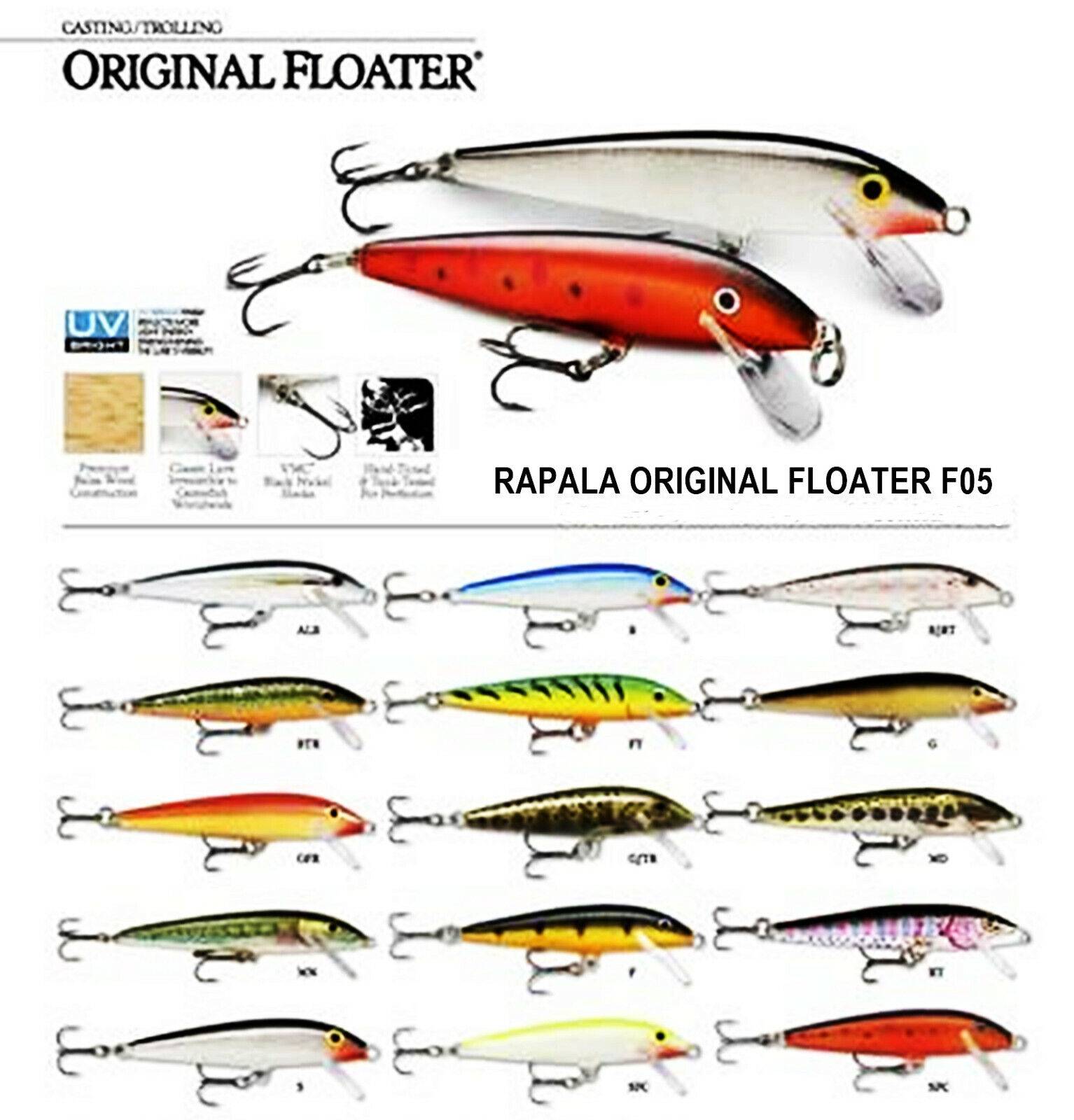 Rapala original floater – плавающий воблер для ловли на течении
