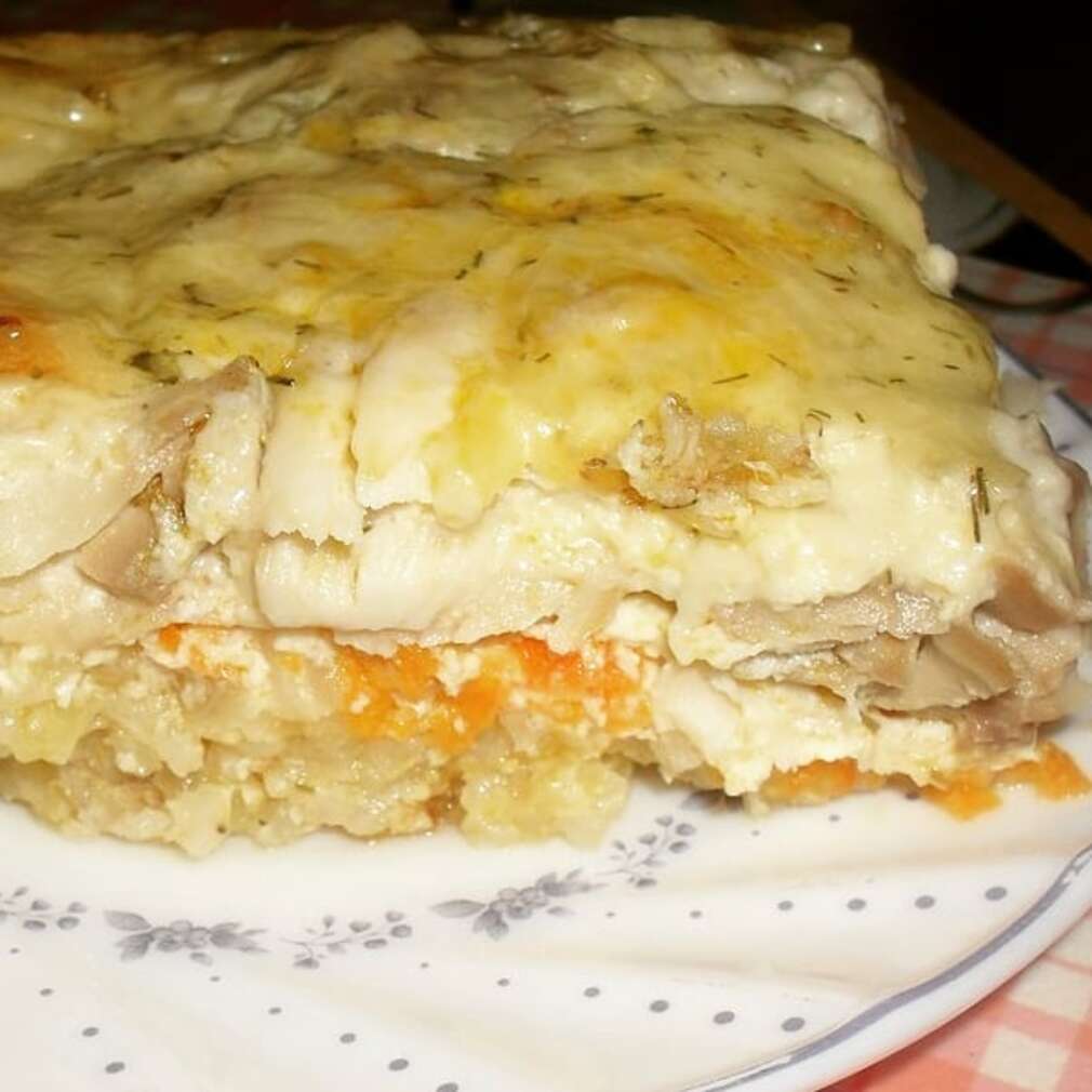 Запеканка с рыбным филе