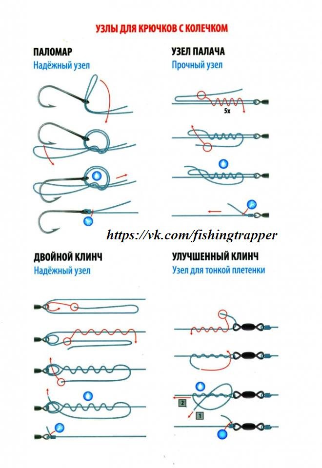 Как вязать рыболовные узлы + видео